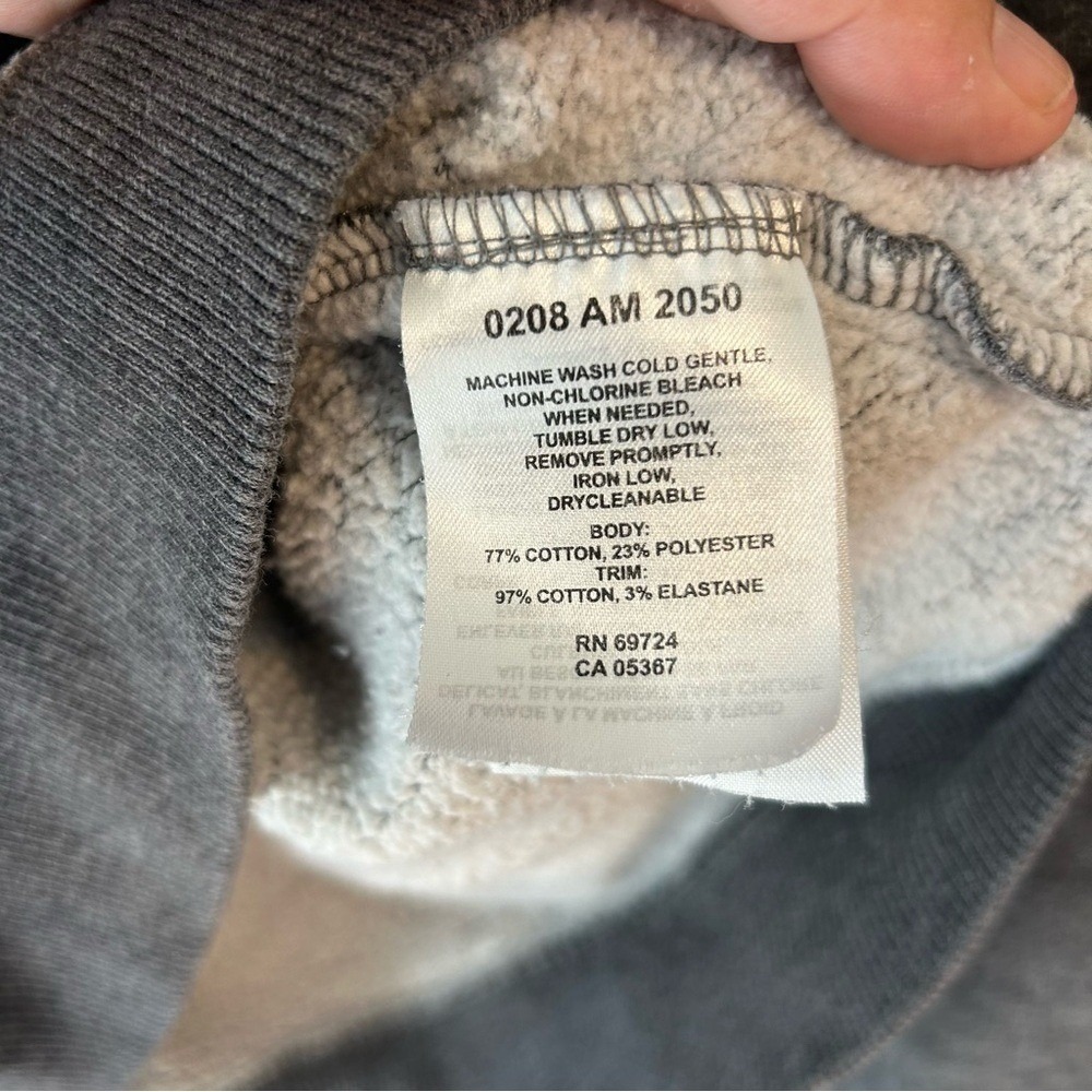 Columbia Mens XXL Charcoal Gray Heather Crewneck Fleece Sweatshirt Relaxed Fit - Picture 4 of 9